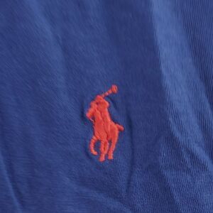 Polo Ralph Lauren Mens Small Blue Short Sleeve Bottom‎ Logo T-Shirt